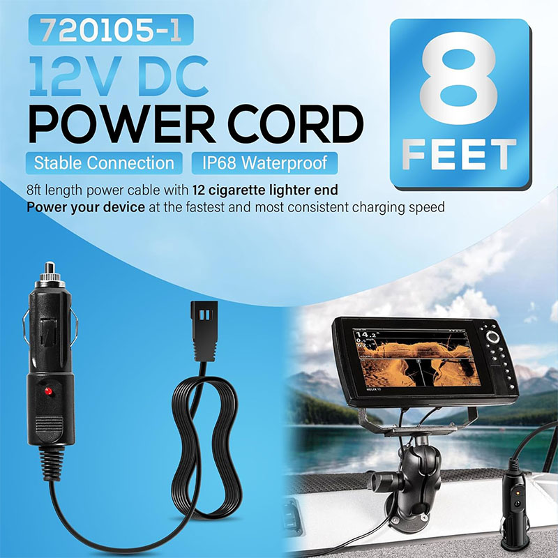 12V Power Cord 720105-1 for Fi - огляд і ціна Fish Finder Charger