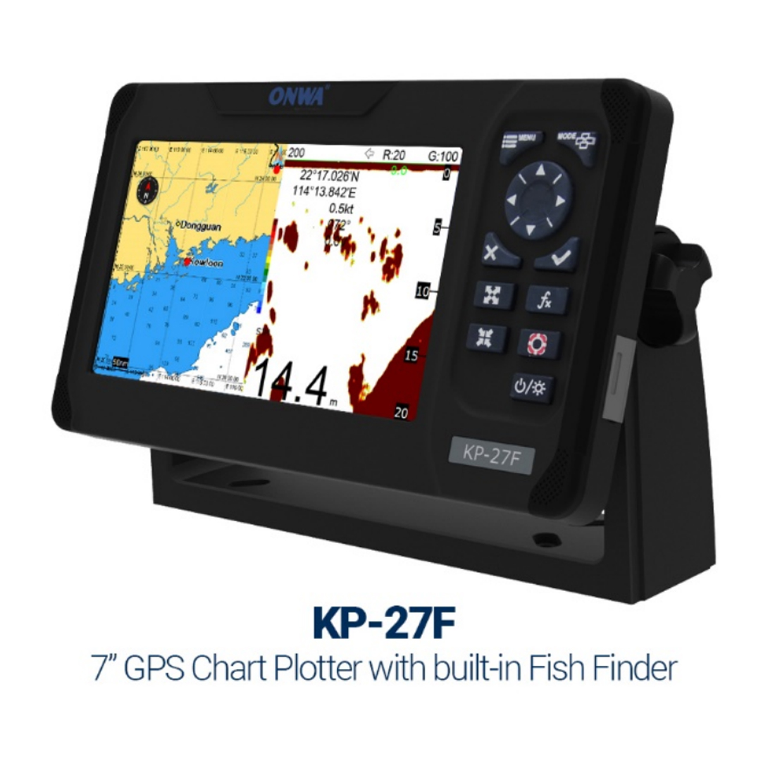 ONWA KP-27F 7-inch Marine GPS  - огляд і ціна Fish Finder Transducer