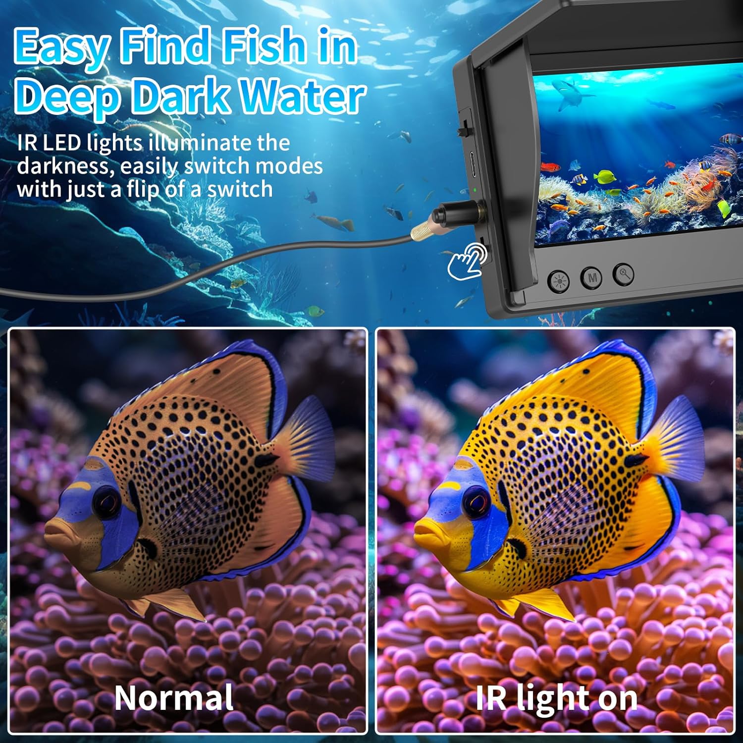 Underwater Fishing Camera 4.3' - огляд і ціна Fish Finder Cable